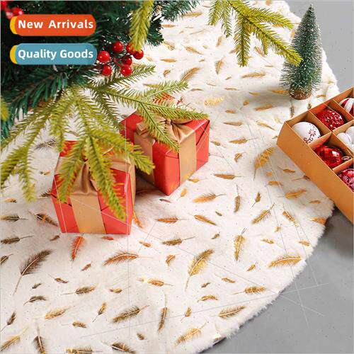Whe Stamping Plush Christmas Tree Skirt 2023 High xury Chris
