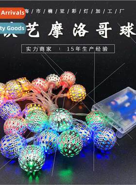 LED Solar Morocco Orb String ghts Iron Christmas Decoration