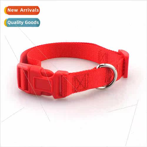 Pet collar polyester imation nylon dog walking collar adjust