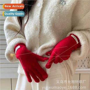 screen 100% new gloves long touch knted wool winter Autumn