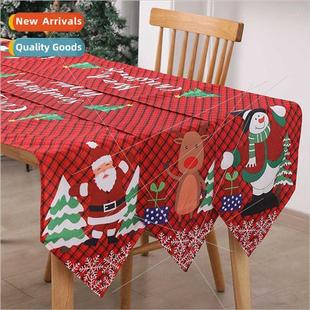 plaid moo table snowman man old red black flag Christmas New