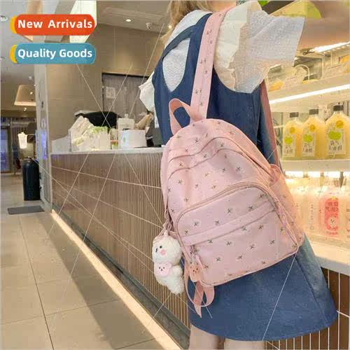 20232 new small floral shoulder back campus wind female trav