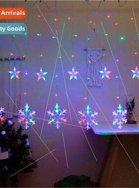 Christmas holiday lights hanging lights LED snowflake curtai