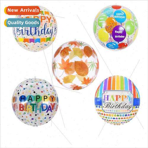 ins printing happy birthday ball 4D aluminum film ball float