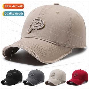 worn cap washed retro old baseball Hat letters female