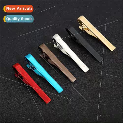 Men colorful tie clip simple pure glossy fashion multi-color