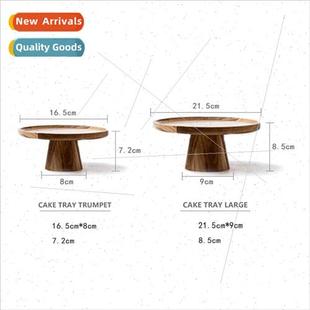 High Stand Wooden Cake Plate Creative Food Serving Trays Mul