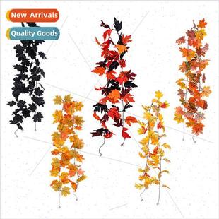 Autumn Decoration Hanging Halloween Wall Color Home Leaves