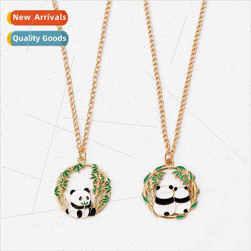 Popular ins niche cartoon animals panda oil drop pendant nec