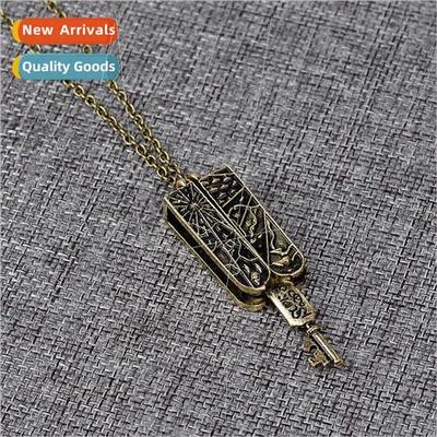 New Vintage Box Key Pendant Versatile Necklace Accessories