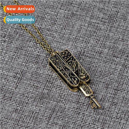 New Vintage Box Key Pendant Versatile Necklace Accessories