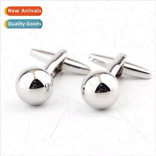Metal Cufflinks French lver Men Ball Shirt Steel