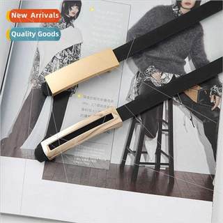 Retro new buckle thin belt fashion buckle head simple versat