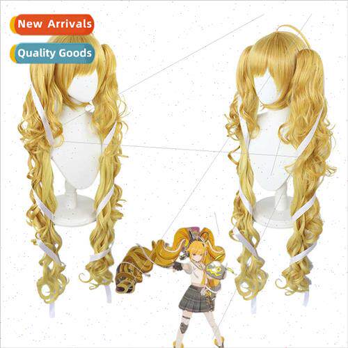 Angela Time Up cos wig Manga Jk Girls Double Ponytail Wavy C