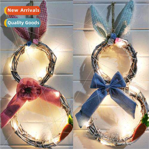 2023 Easter Decorations wh ghts Decorative Rattan Wreath Wre