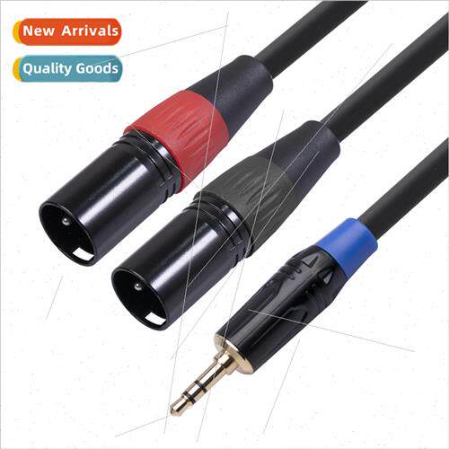 Gold-plated head stereo 3.5 to dual ca XLR balanced male cel