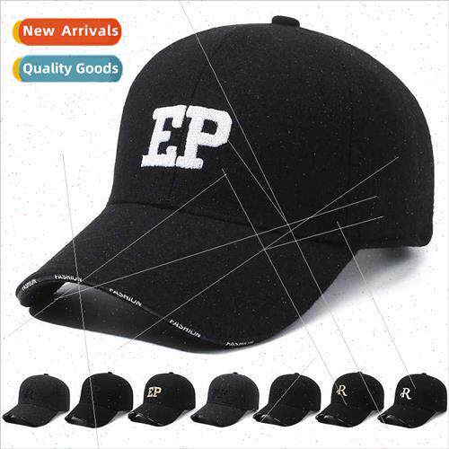 Autumn winter new tweed hat men thickened warm baseball cap