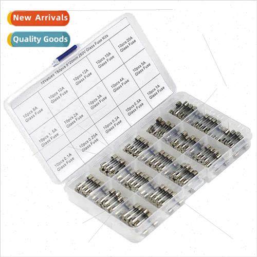 150pcs Boxed Glass Fuse Set 5x20mm250V0.1A-20A Tube Fuse Com