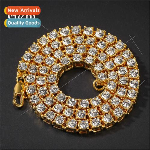 Hip Hop 1 Row Alloy Tennis Chain Europe Minimalist Necklace