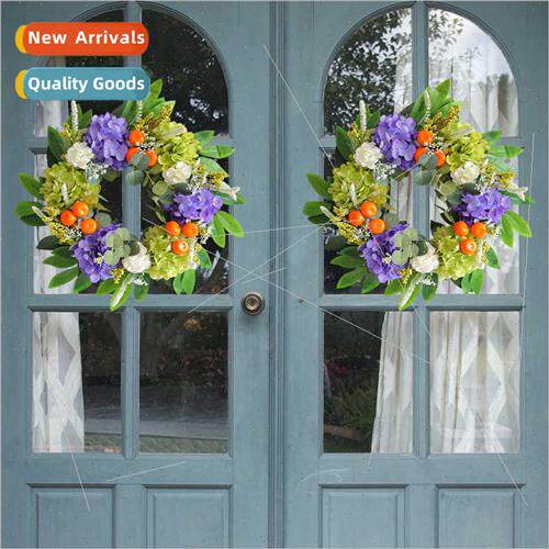 Hydrangea Small Orange Wreath 2023 Home Plants ving Room Doo