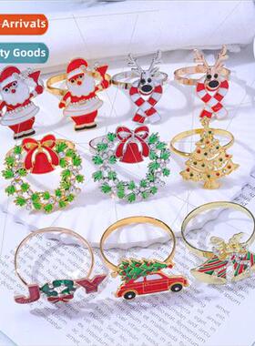 Creative colourful bells elk napkin ring napkin clasp hotel
