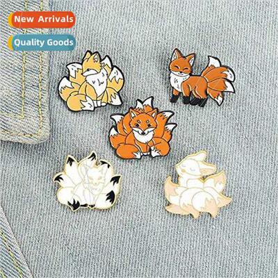 New cartoon creative nine-tailed fox series modelling alloy