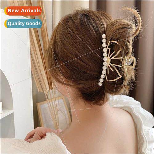 Pearl hair clips grip clip back head retro clip headdress Ko