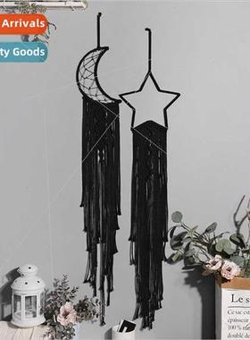 New black stars moon dreamcatcher wall hanging ins Scandinav