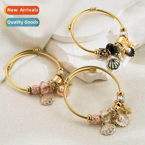 Fashion Panjia Stainless Steel Bracelet Hundred Drops Oil Sh