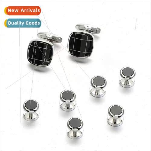 Europe fashion French cuffs Exquisite laser lattice striped