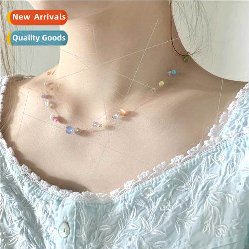 Summer Dopamine Girl Fish ne Planet Necklace Women Colorful