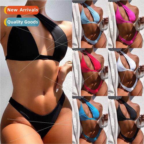 New One de Solid Color Bikini Europe Swimsu Spl Swimsu 76364