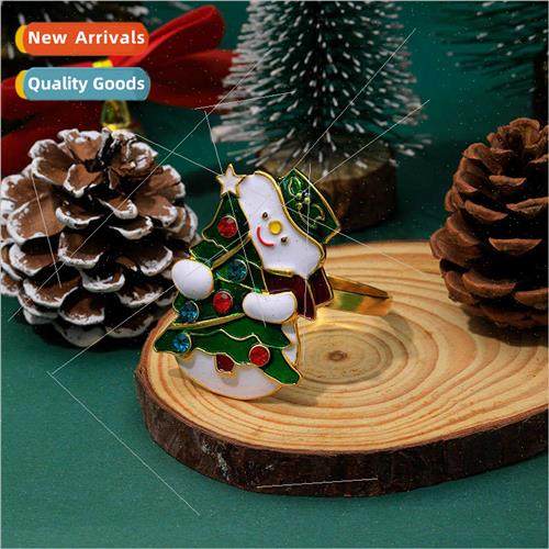 Creative Christmas Tree Green Father Christmas Tissue Rings