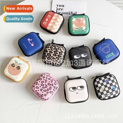Mini small square bag cartoon coin purse leather zipper earp