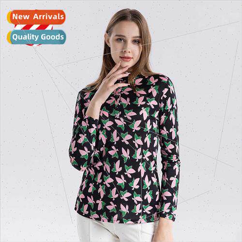New silk long-sleeved T-shirt women large size mulberry silk