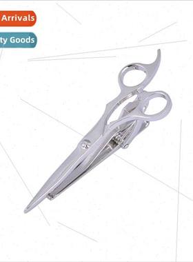 Cufflinks Polished lver Scissors Shape Tie Clip Fun Tools Me
