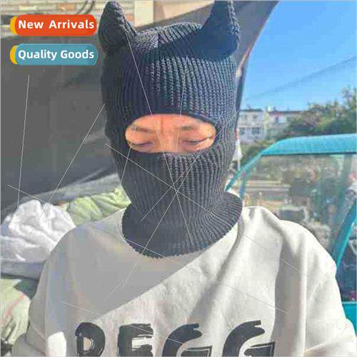 New wool hat cowl single hole set head mask fall winter warm