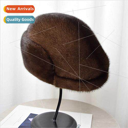 Forward cap mink hat men whole mink men fur hat winter middl