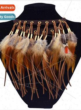 Europe fashion jewelry xury feather fake collar necklace col