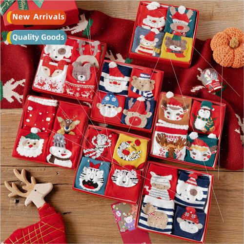 New Christmas gift box socks women mid-calf socks fall winte