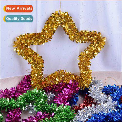 Christmas Pentagram Hanging Decoration Ribbon Pentagram Wrea