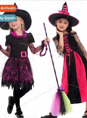 Halloween Wch Costume Women Children Role Playing Outfs Mesh