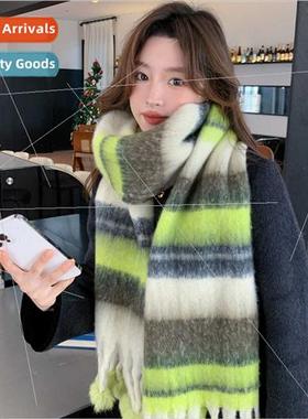 23 autumn winter new warm Korean scarf wh same color collisi