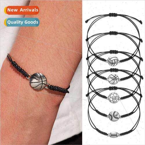 Ball pendant beads hand-woven adjustable bracelet hundred co