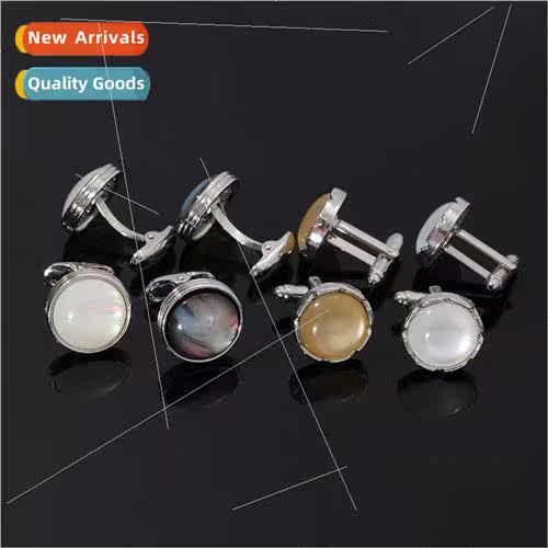 Round diamond crystal cufflinks fashion French couple cuffli