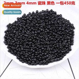 rice beads diy weaving neckla Black bracelet porcelain