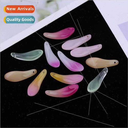 5pcs Czech glaze beads gradient crystal beads 9*26mm chrysan