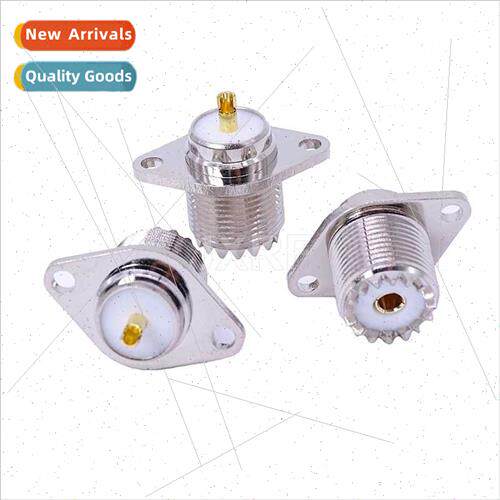 RF coaxial connector all copper SO239 flange UHF female 2-ho