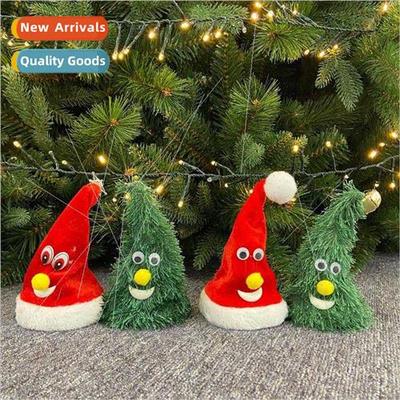 New electric Christmas hat Santa Claus toys 6 inch swinging