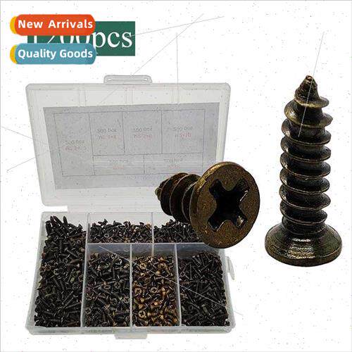 1200pcs boxed bronze self-tapping screws M2M2.5 flat head Ph